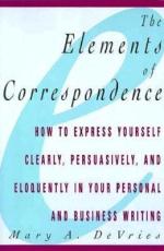 The Elements Of Correspondence
